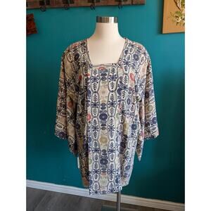 Women's Vintage Short Kimono Style Jacket Silk Size Medium Size Large